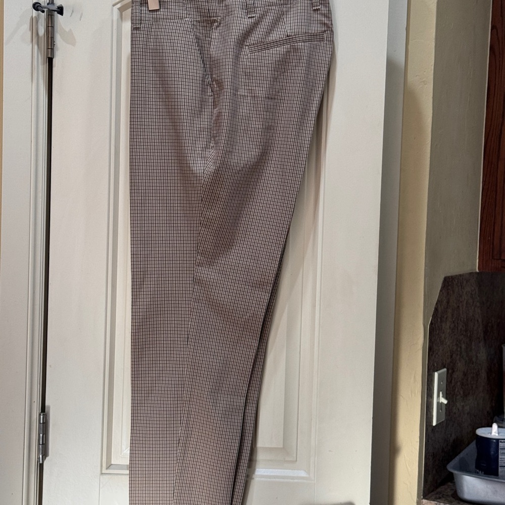 GAP Women's Brown Checkered Trousers Sz 16